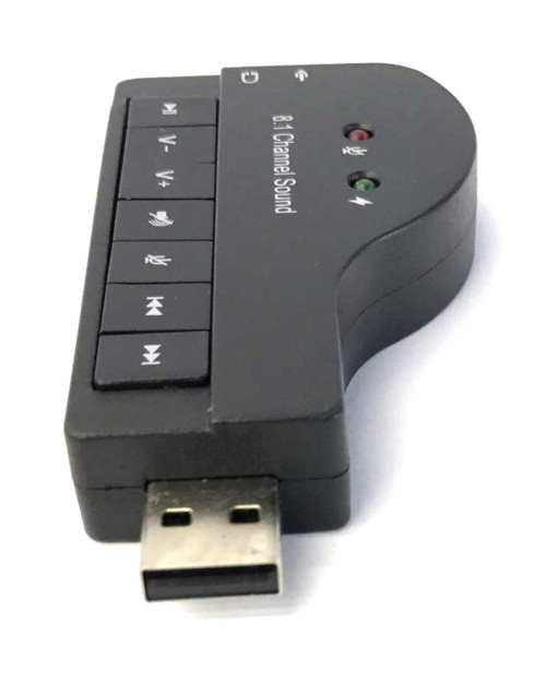 USB2.0 CH8.1 Sound Card (USB to 2x3.5mm Audio Jack)